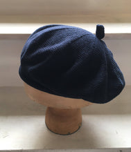 Load image into Gallery viewer, Navy Cotton French Style Beret