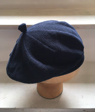 Load image into Gallery viewer, Lord and Taft Navy Blue Cotton Knitted French Style Beret