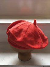 Load image into Gallery viewer, Orange Red Cotton French Style Beret
