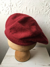 Load image into Gallery viewer, Maroon Alpaca Knit Beret Tam