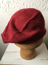 Load image into Gallery viewer, Maroon Alpaca Knit Beret Tam