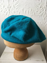 Load image into Gallery viewer, Turquoise Blue Alpaca Tam Style Beret