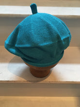 Load image into Gallery viewer, Turquoise Cotton Knitted French Style Beret