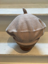 Load image into Gallery viewer, front view of Lord and Taft beige cotton knitted beret