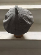Load image into Gallery viewer, Grey Cotton Knitted French Style Beret