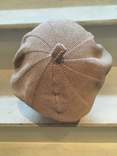 Load image into Gallery viewer, back view of Lord and Taft beige cotton knitted beret