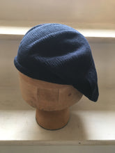 Load image into Gallery viewer, Navy Blue Cotton Tam Style Beret