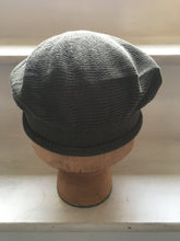 Load image into Gallery viewer, Khaki Olive Cotton Tam Style Beret