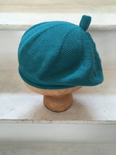 Load image into Gallery viewer, Teal Cotton French Style Beret