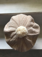 Load image into Gallery viewer, Beige Cotton Pompom Beret