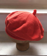 Load image into Gallery viewer, Orange Red Cotton French Style Beret