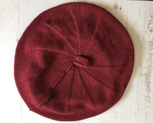 Load image into Gallery viewer, Maroon Cotton French Style Beret
