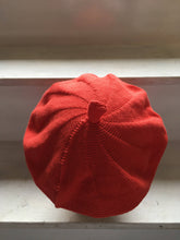 Load image into Gallery viewer, Orange Red Cotton French Style Beret