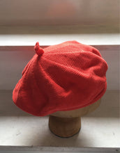 Load image into Gallery viewer, Lord and Taft Orange-Red Cotton Knitted French Style Beret