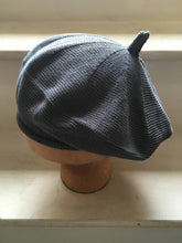 Load image into Gallery viewer, Grey Blue Cotton French Style Beret