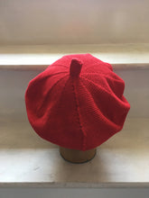 Load image into Gallery viewer, Red Cotton Knitted French Style Beret