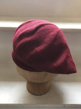 Load image into Gallery viewer, Burgundy Cotton Knitted Tam with Rolled Hem for Men or Women