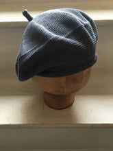 Load image into Gallery viewer, Grey Blue Cotton French Style Beret
