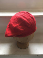 Load image into Gallery viewer, Lord and Taft Bright Red Alpaca Knitted Tam Style Beret