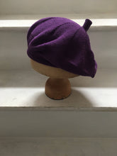 Load image into Gallery viewer, Purple Cotton Knitted French Style Beret