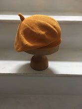 Load image into Gallery viewer, Lord and Taft Mustard Cotton Knitted French Style Beret