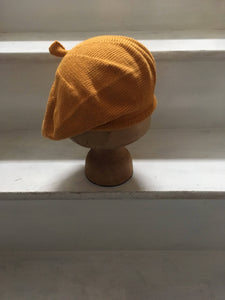Mustard Cotton French Style Beret