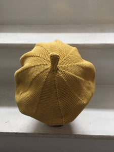 Yellow Cotton French Style Beret