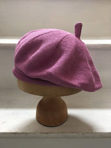 Pink Lilac Cotton French Style Beret
