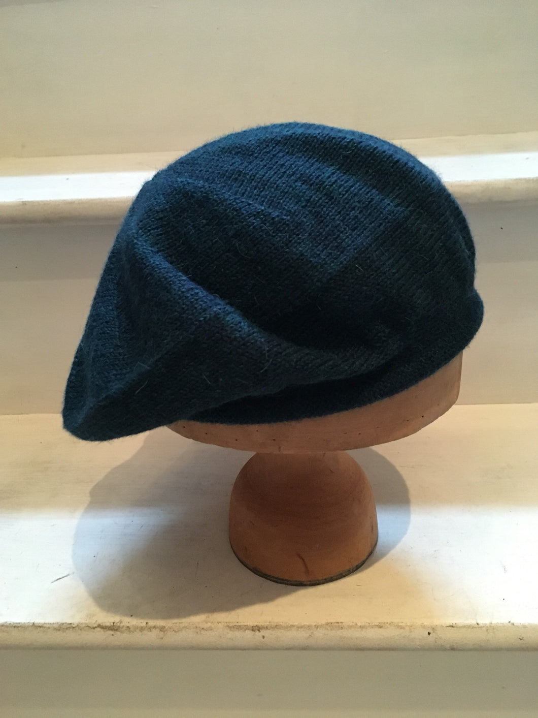 Lord and Taft Deep Teal Alpaca Knitted Tam Style Beret
