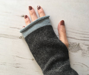 Charcoal Grey Fingerless Gloves