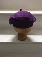 Load image into Gallery viewer, Violet Cotton Knit French Style Beret with Tab at Top