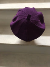 Load image into Gallery viewer, Purple Cotton Knitted French Style Beret