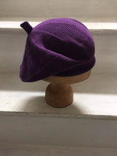 Load image into Gallery viewer, Purple Cotton Knitted French Beret by Lord and Taft