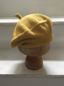 Yellow Cotton French Style Beret