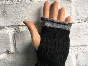 Limited Edition Black Alpaca Fingerless Gloves