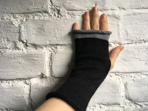 Limited Edition Black Alpaca Fingerless Gloves