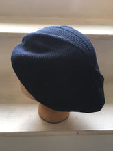 Load image into Gallery viewer, Navy Blue Cotton Tam Style Beret