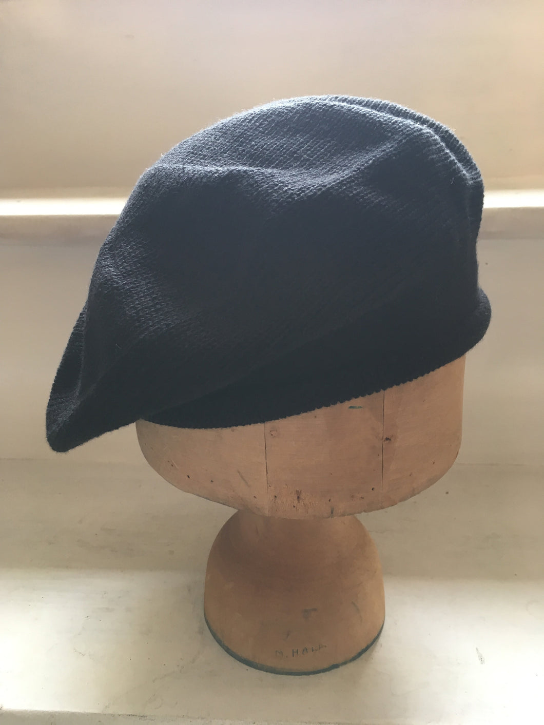Lord and Taft Black Cotton Knitted Tam Style Beret