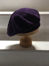Load image into Gallery viewer, Lord and Taft Deep Purple Alpaca Knitted Tam Style Beret