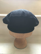 Load image into Gallery viewer, Black Cotton Tam Style Beret