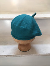 Load image into Gallery viewer, Teal Cotton French Style Beret